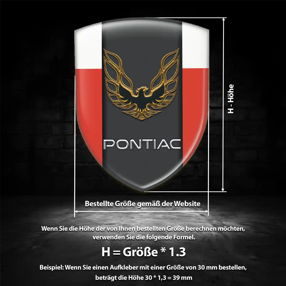 Pontiac Wappen Aufkleber Stilvolles Design