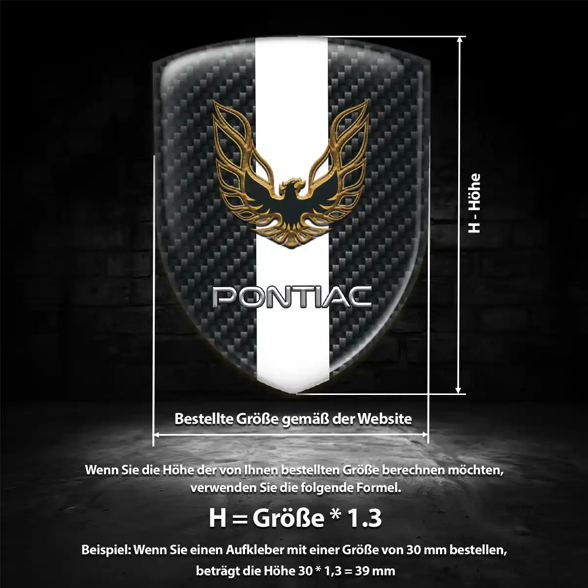 Pontiac Wappen Emblem Aufkleber Auto Hohe Qualität