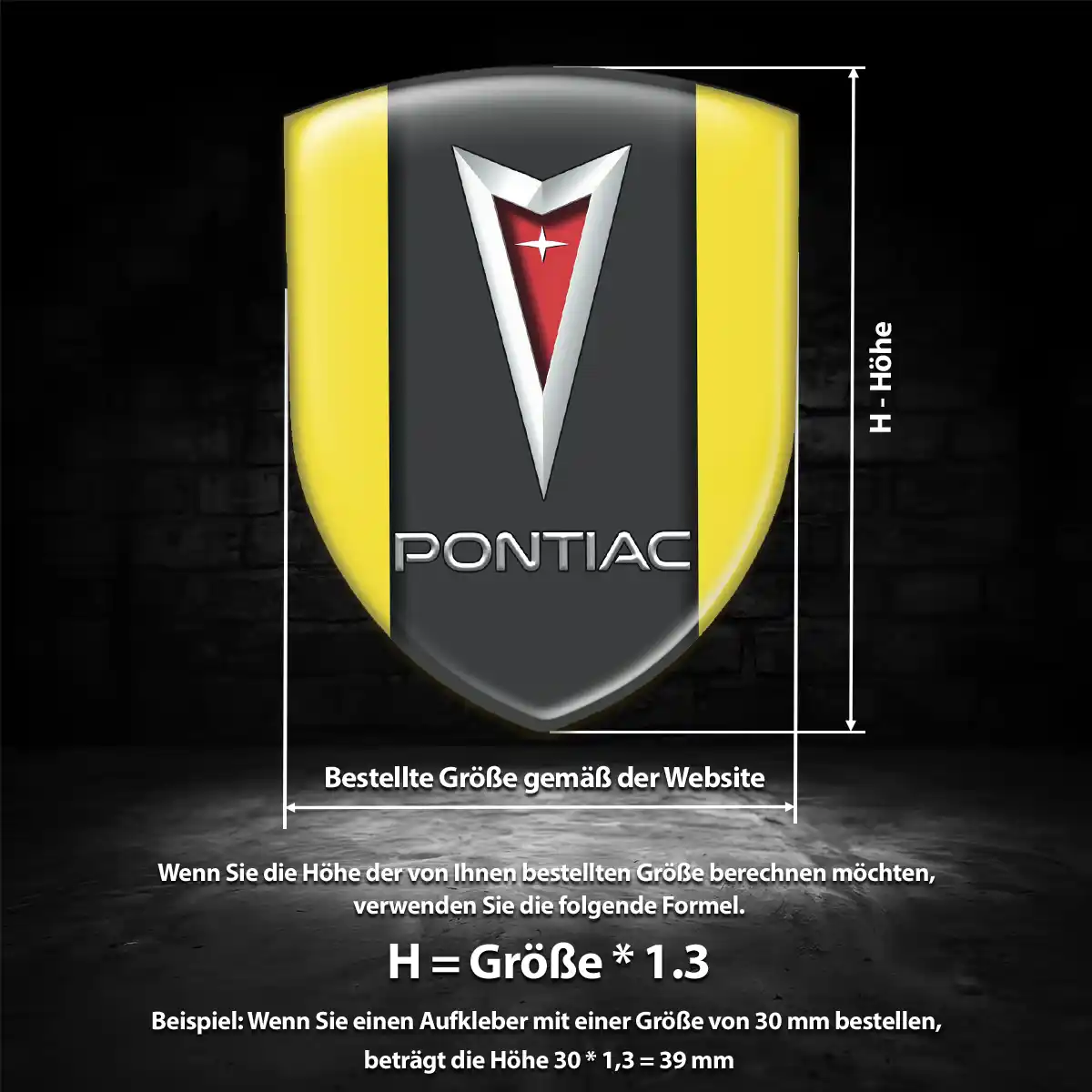 Pontiac Wappen Emblem Aufkleber Hohe Qualität