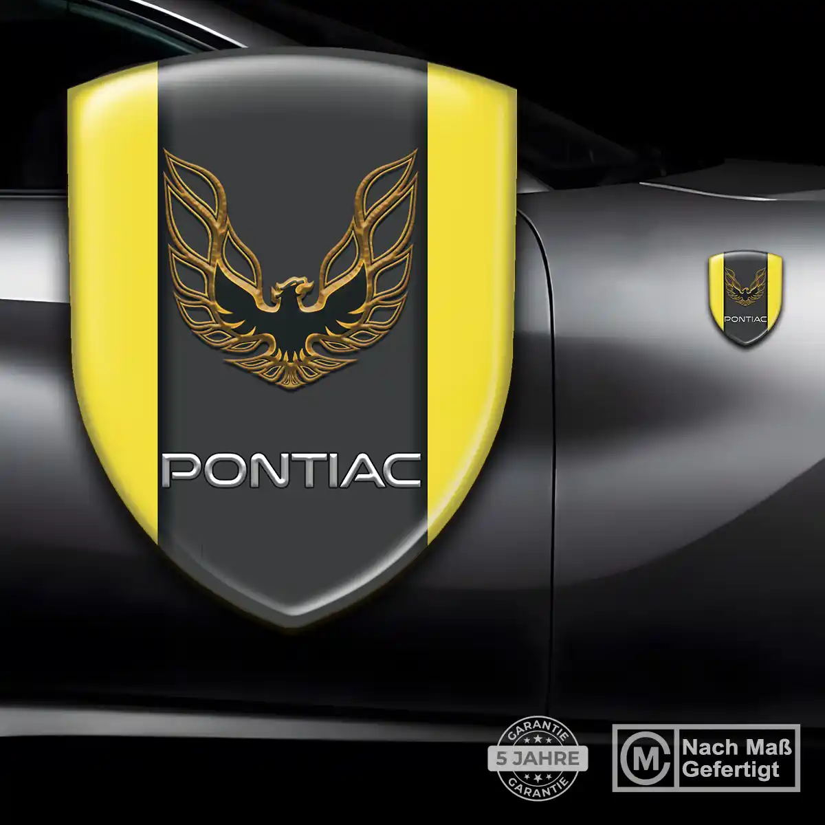 Pontiac Wappen Emblem Aufkleber Premium-Edition