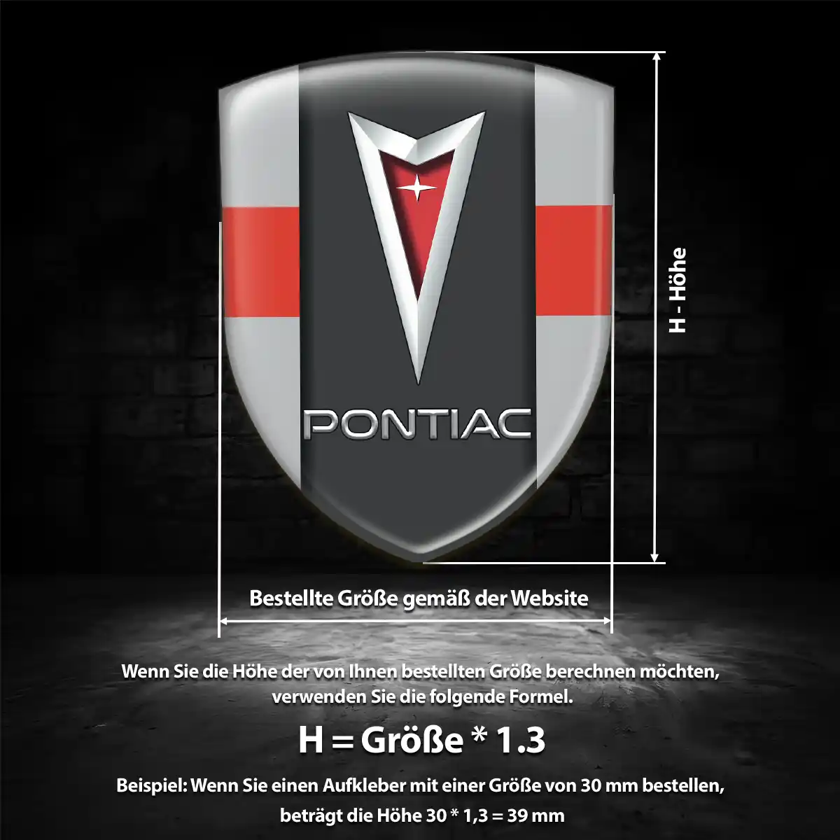 Pontiac Wappen Emblem Hohe Qualität