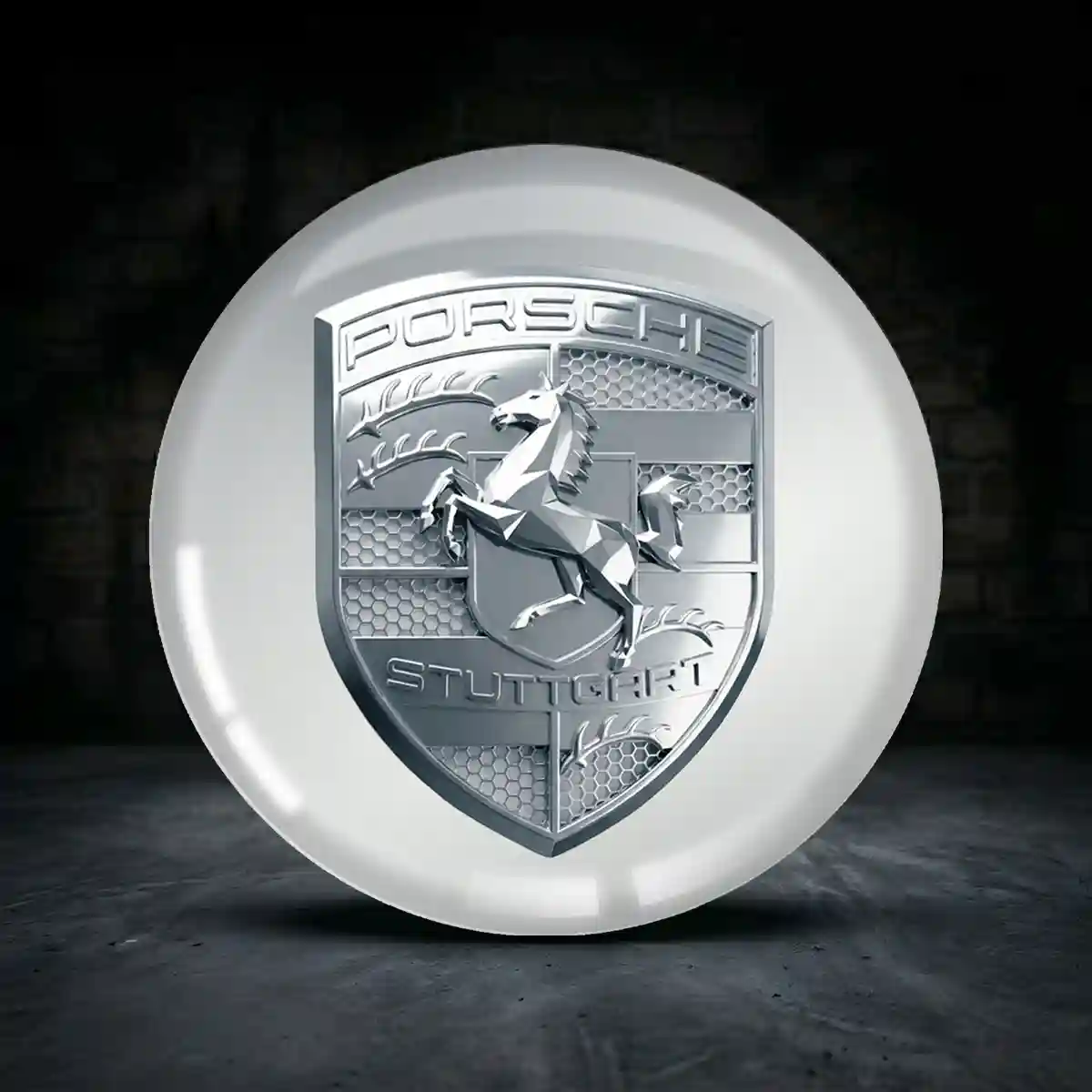 Porsche 3D Gel Aufkleber Embleme Edles Design
