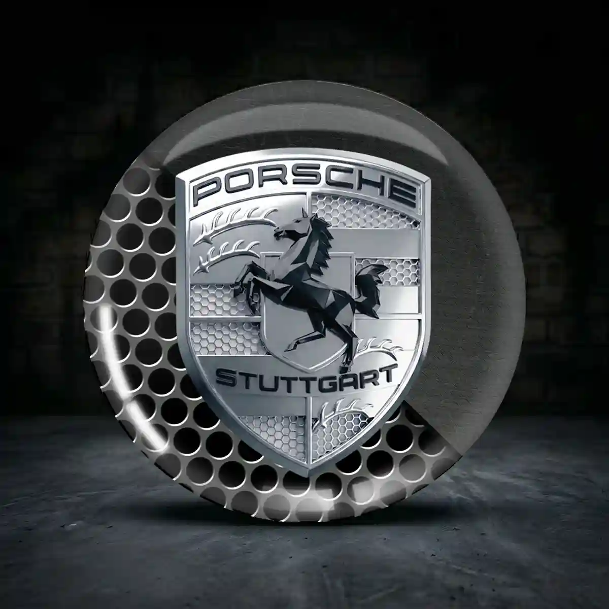 Porsche 3D Gel Aufkleber Embleme Erstklassige Verarbeitung
