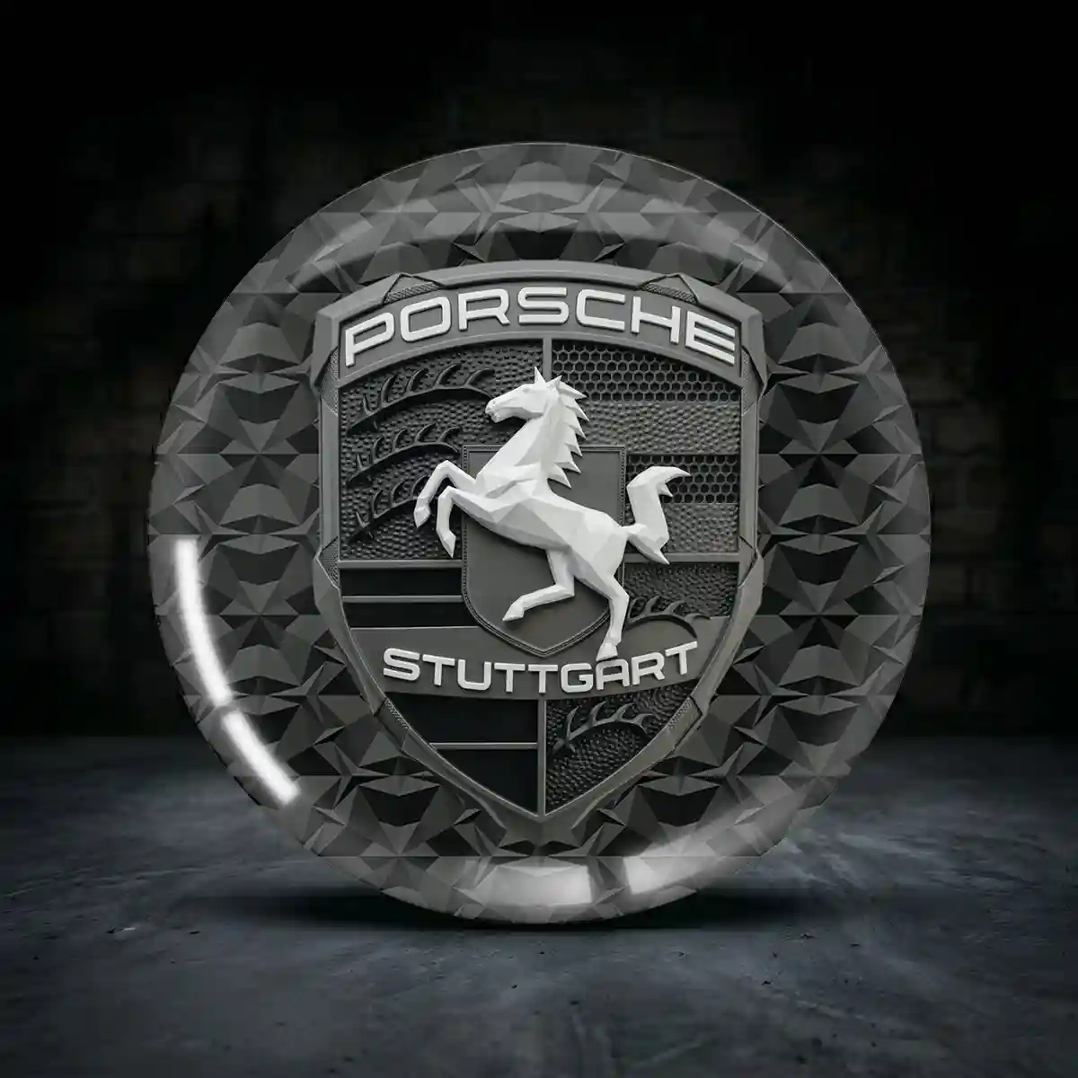 Porsche 3D Gel Aufkleber Embleme Exklusiv-Edition