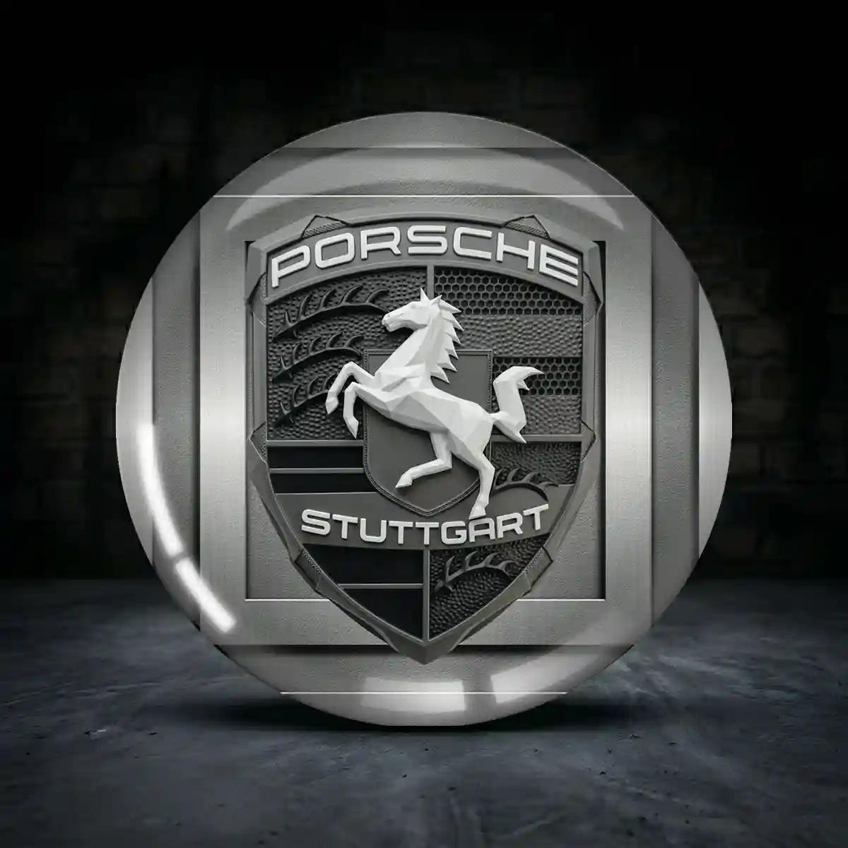 Porsche 3D Gel Aufkleber Embleme Hohe Qualität
