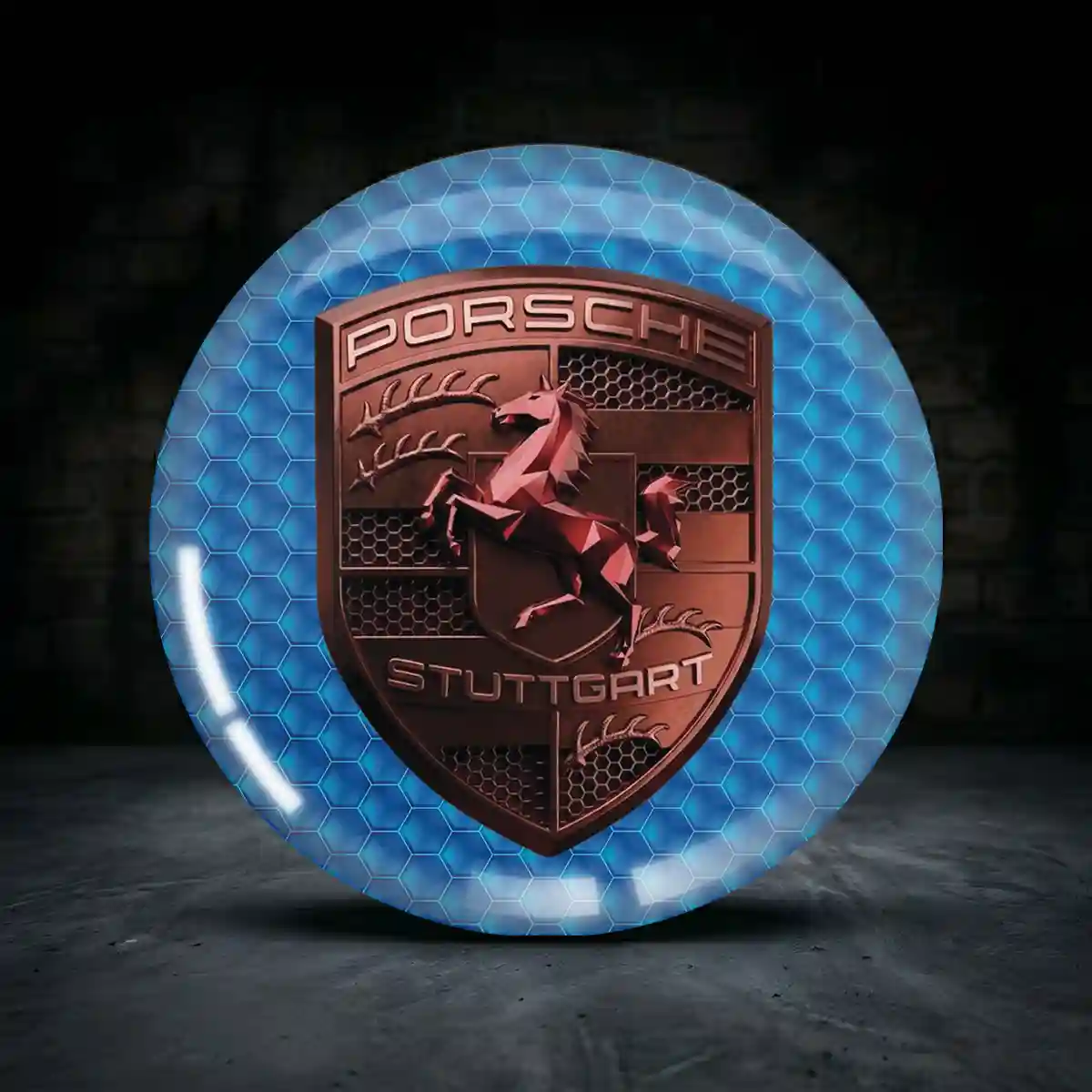 Porsche 3D Gel Aufkleber Embleme Interieurdesign
