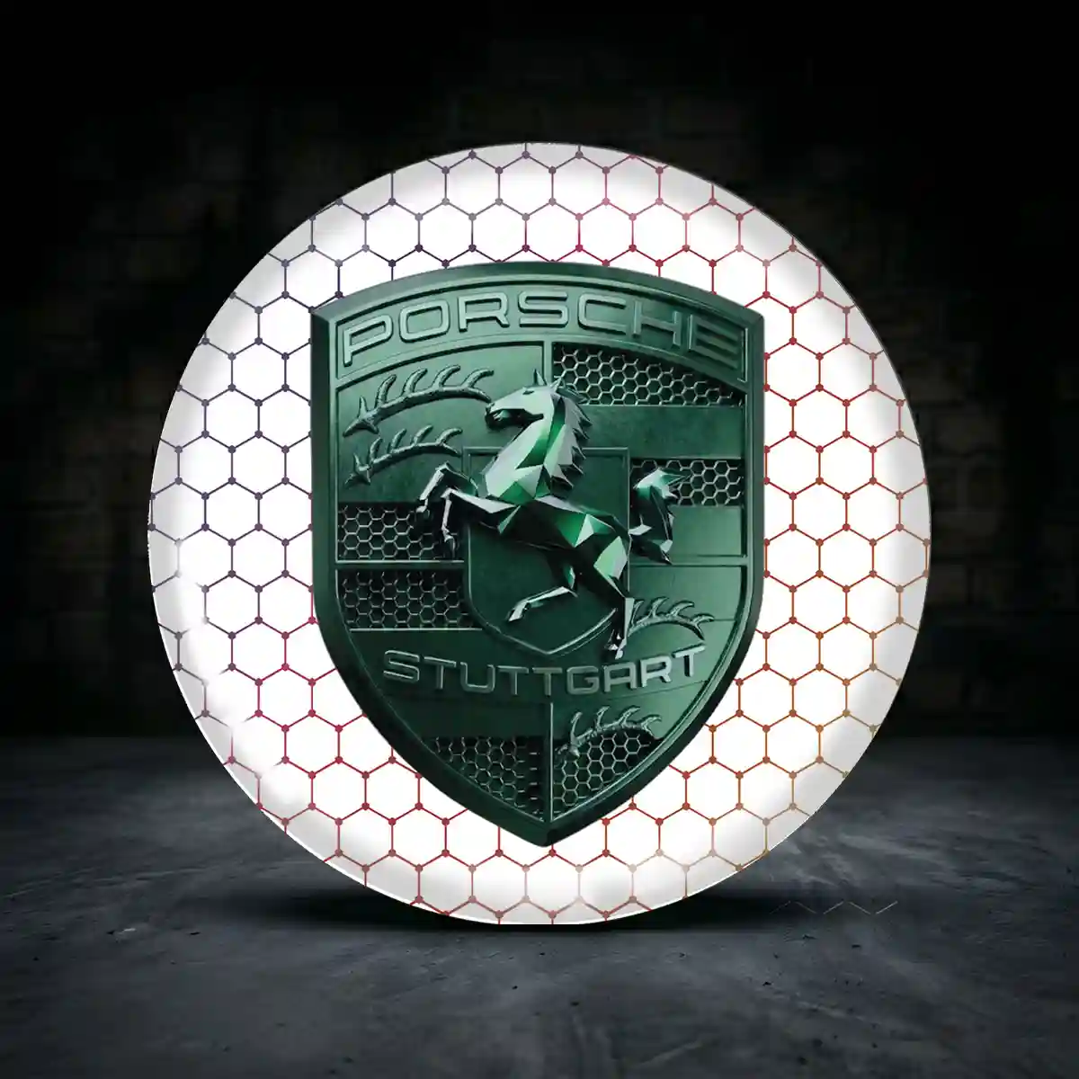 Porsche 3D Gel Aufkleber Embleme Prestige-Edition