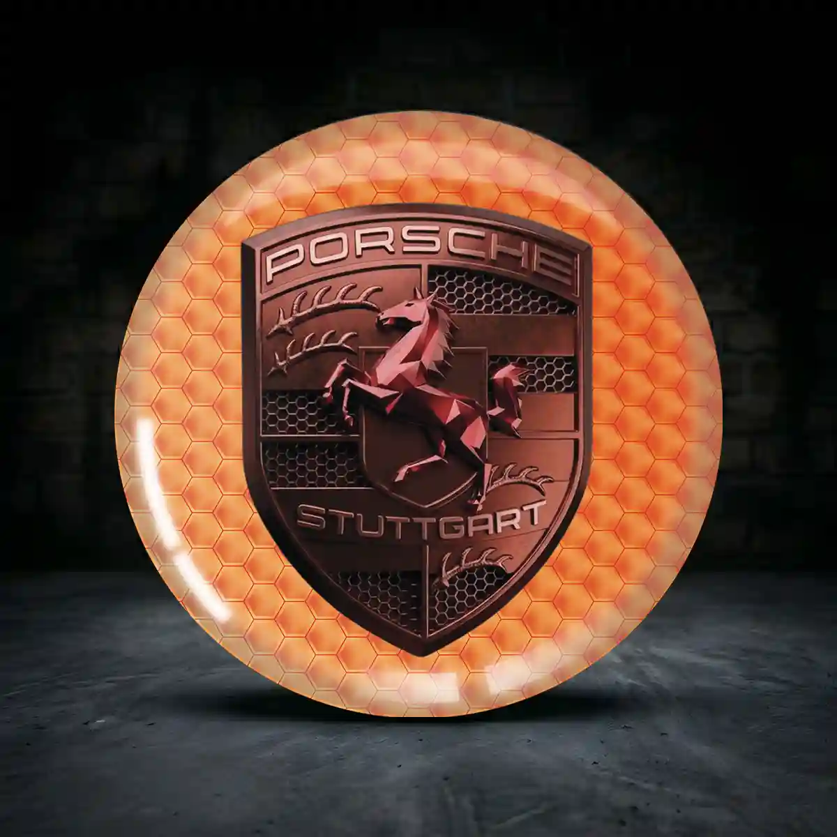 Porsche 3D Gel Aufkleber Embleme Sammleredition