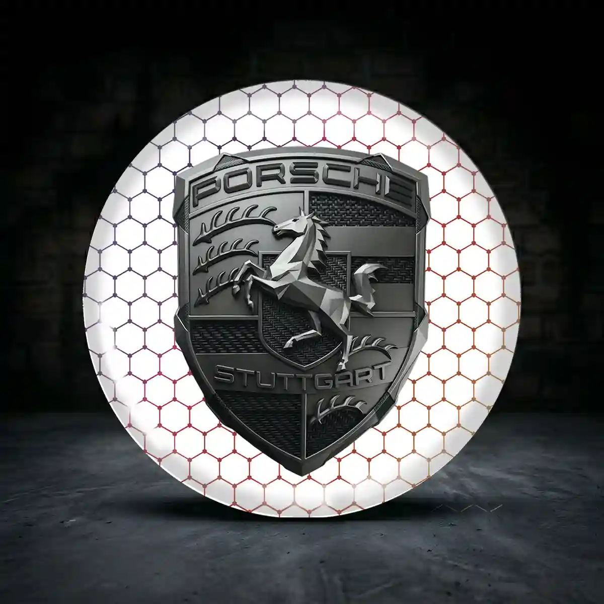 Porsche 3D Gel Aufkleber Embleme Stilvolles Design