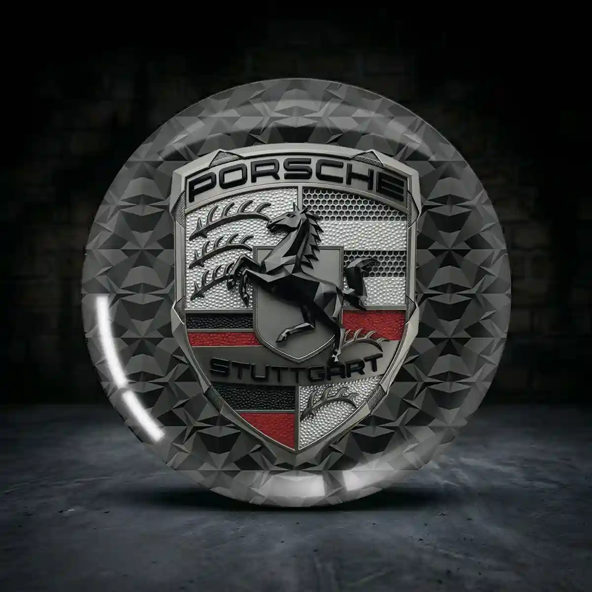 Porsche Aufkleber 3D Gel Anspruchsvolles Design