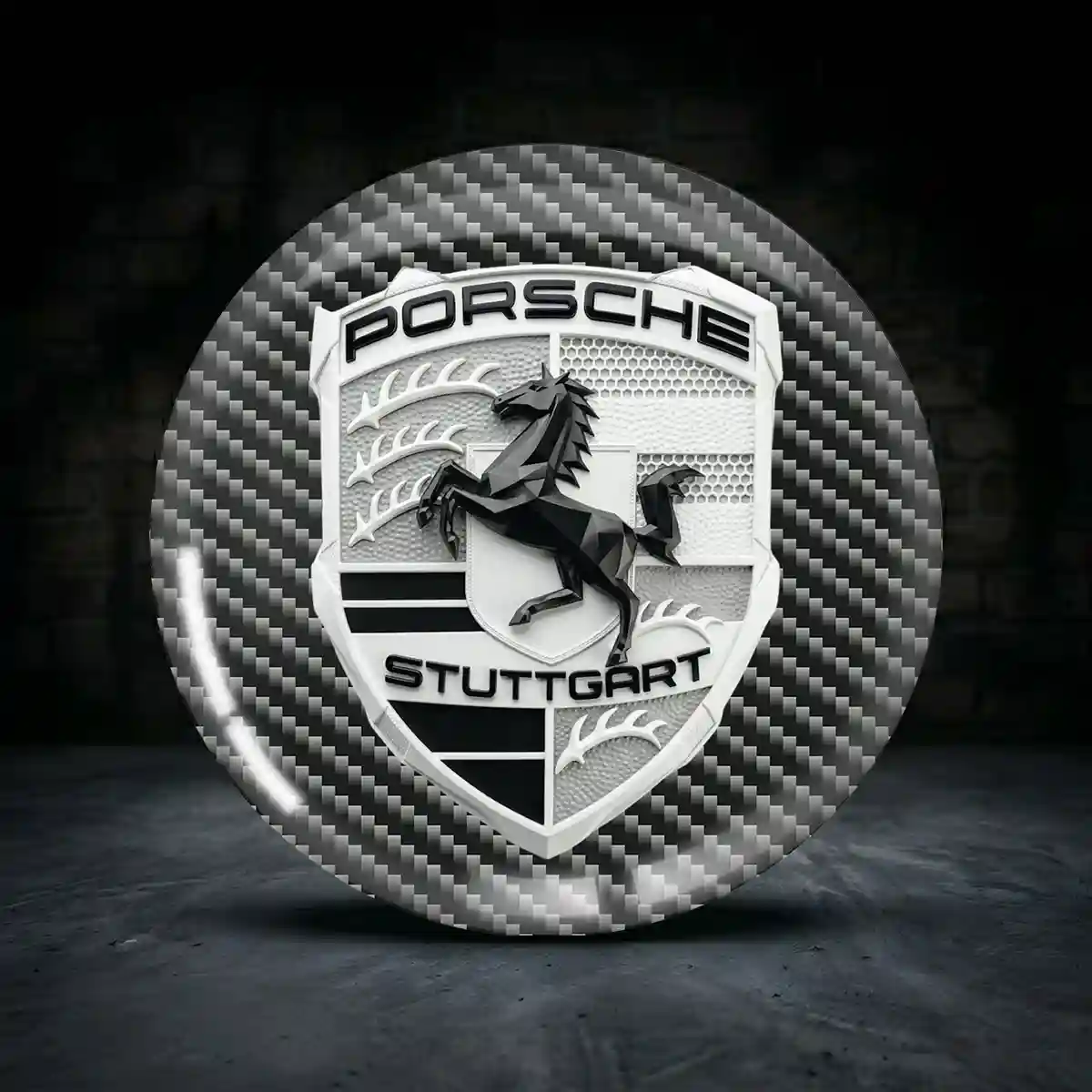Porsche Aufkleber 3D Gel Edle Qualität