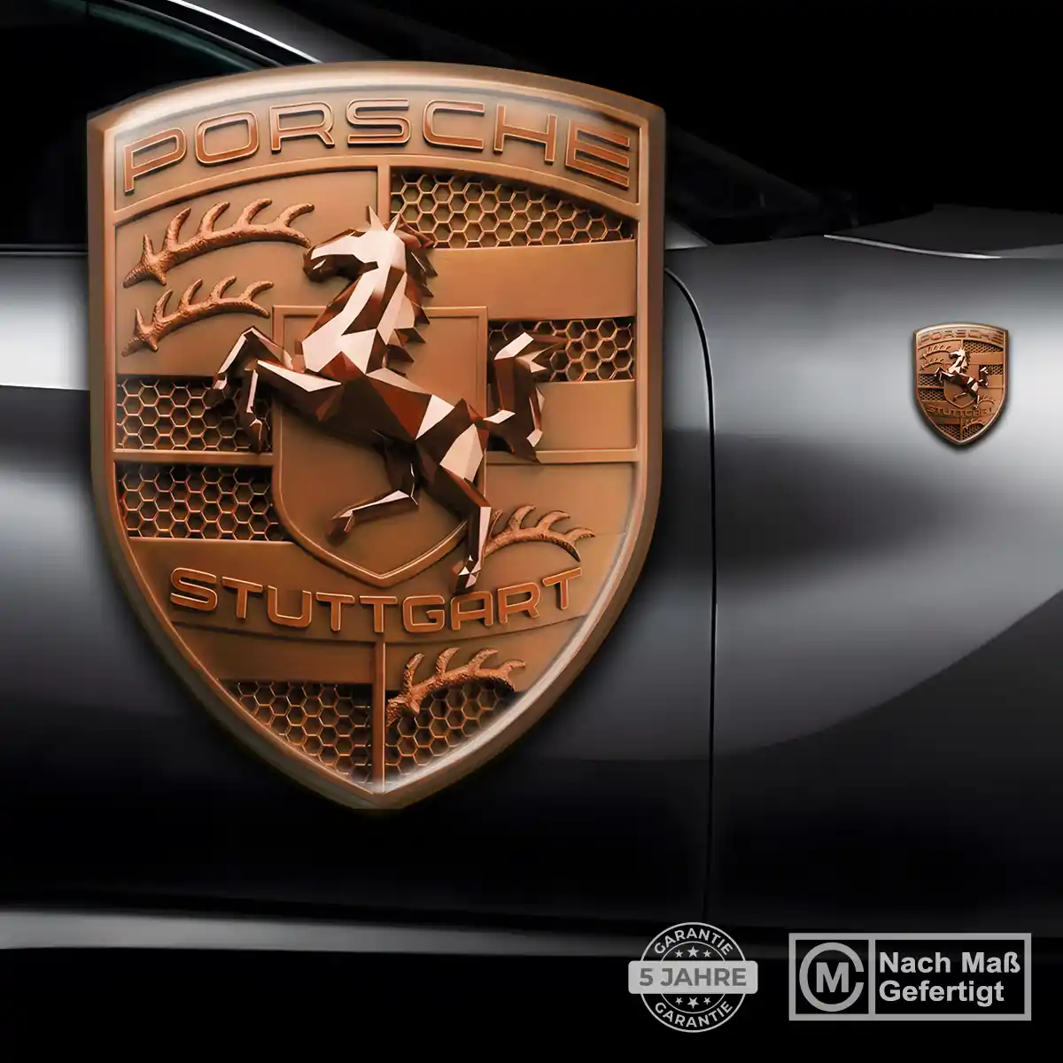 Porsche Aufkleber 3D Gel Emblem Stilvolles Design