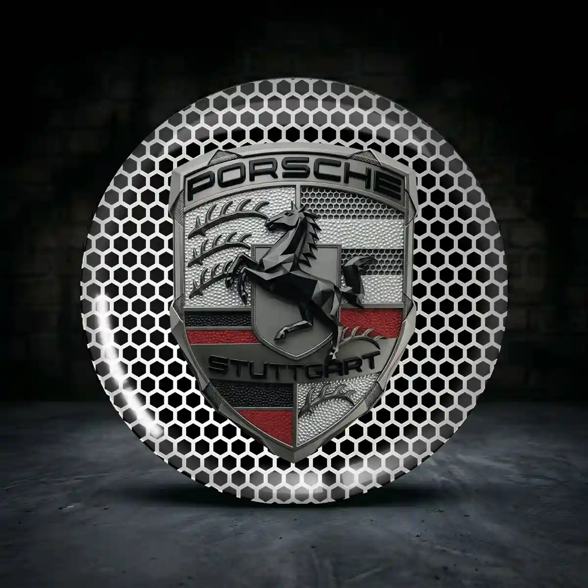 Porsche Aufkleber 3D Gel Hohe Qualität