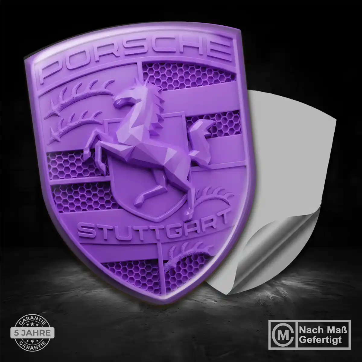Porsche Aufkleber 3D Gel Silikon Stilvolles Design