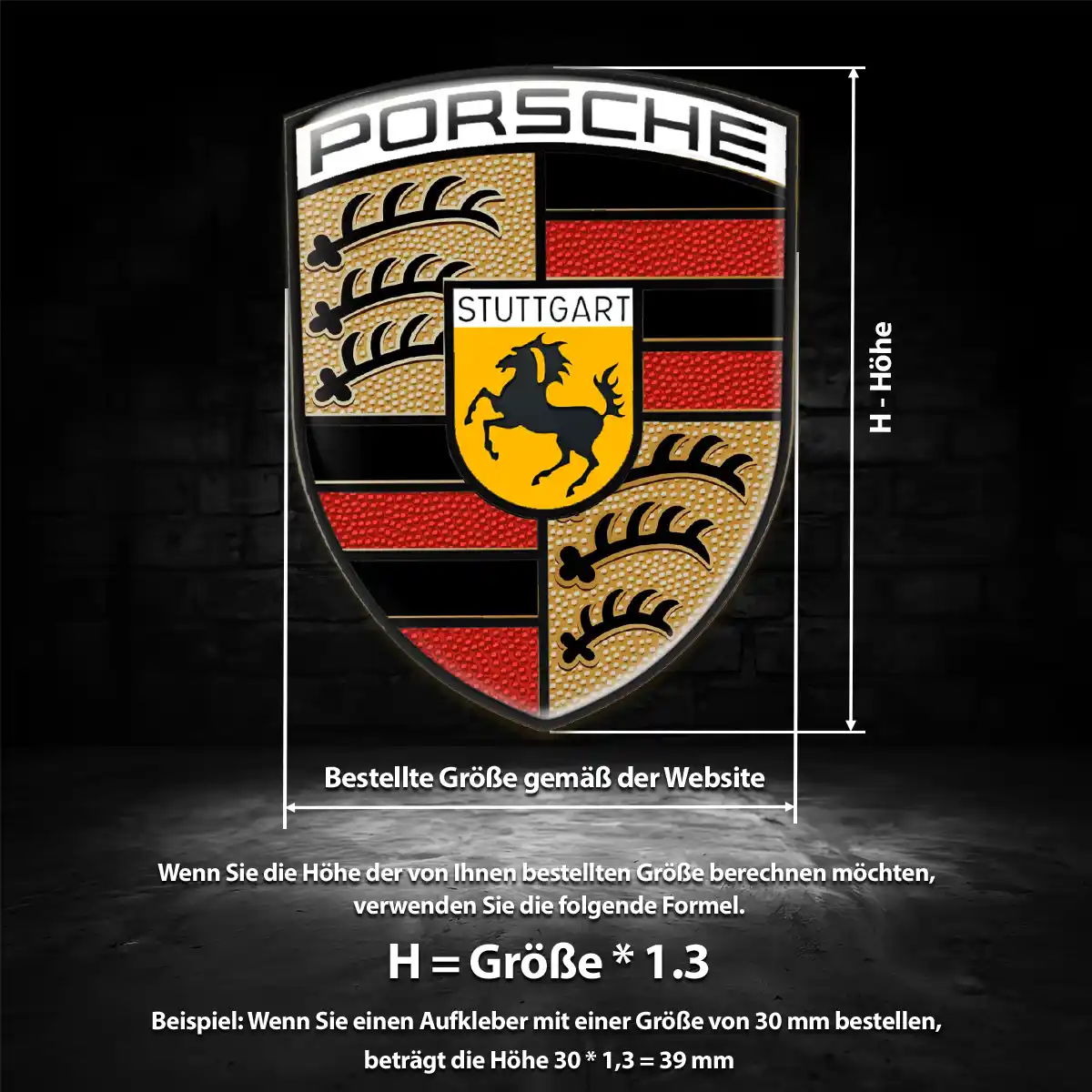 Porsche Aufkleber Auto Stilvolles Design