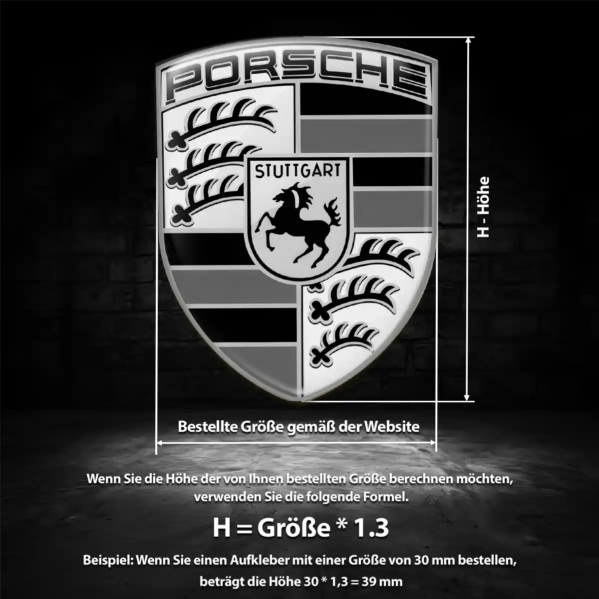 Porsche Aufkleber Emblem Auto Stilvolles Design