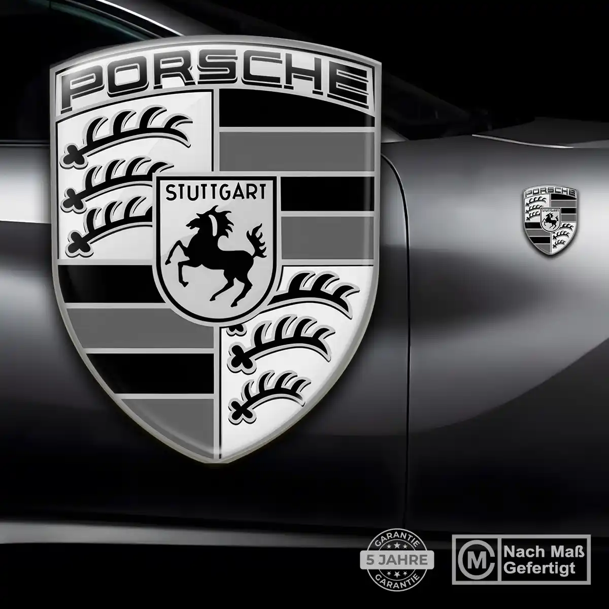 Porsche Aufkleber Emblem Auto Stilvolles Design