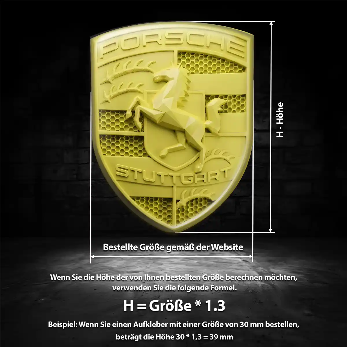 Porsche Aufkleber Emblem Stilvolles Design