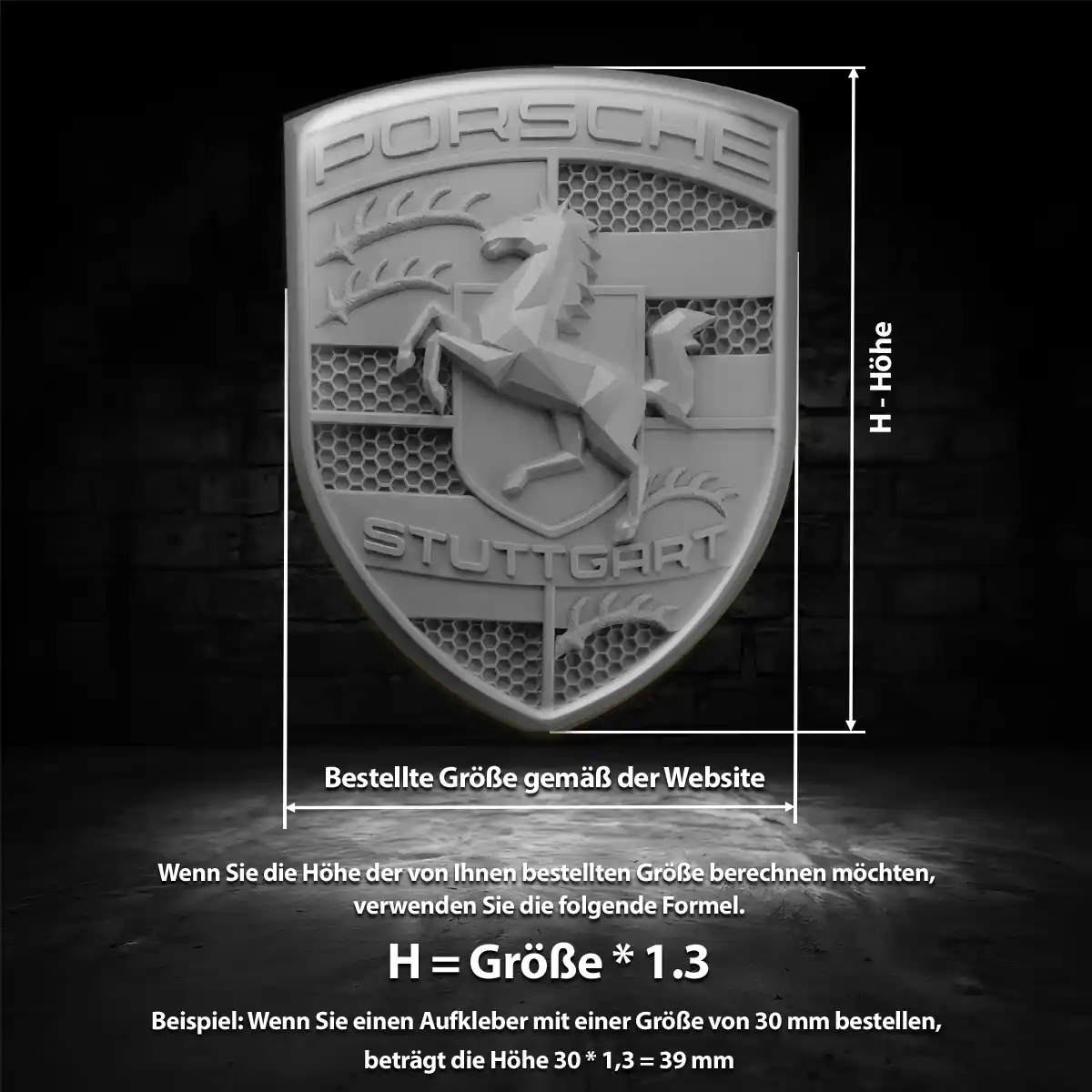 Porsche Aufkleber Emblem Wappen Stilvolles Design