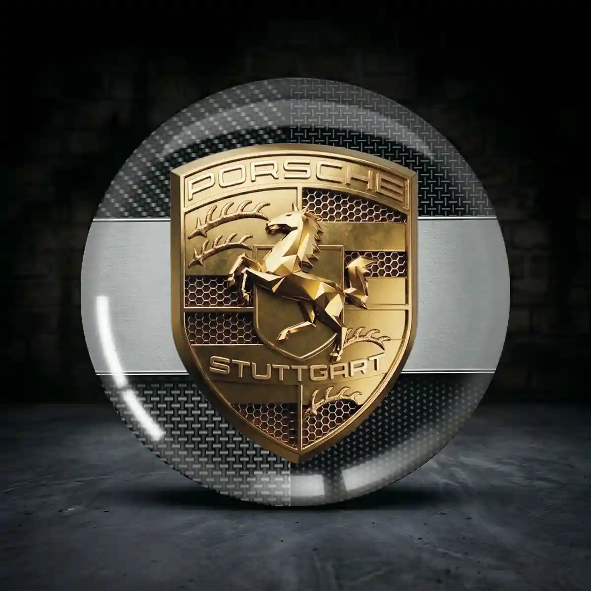 Porsche Aufkleber Epoxidharz Elegantes Design