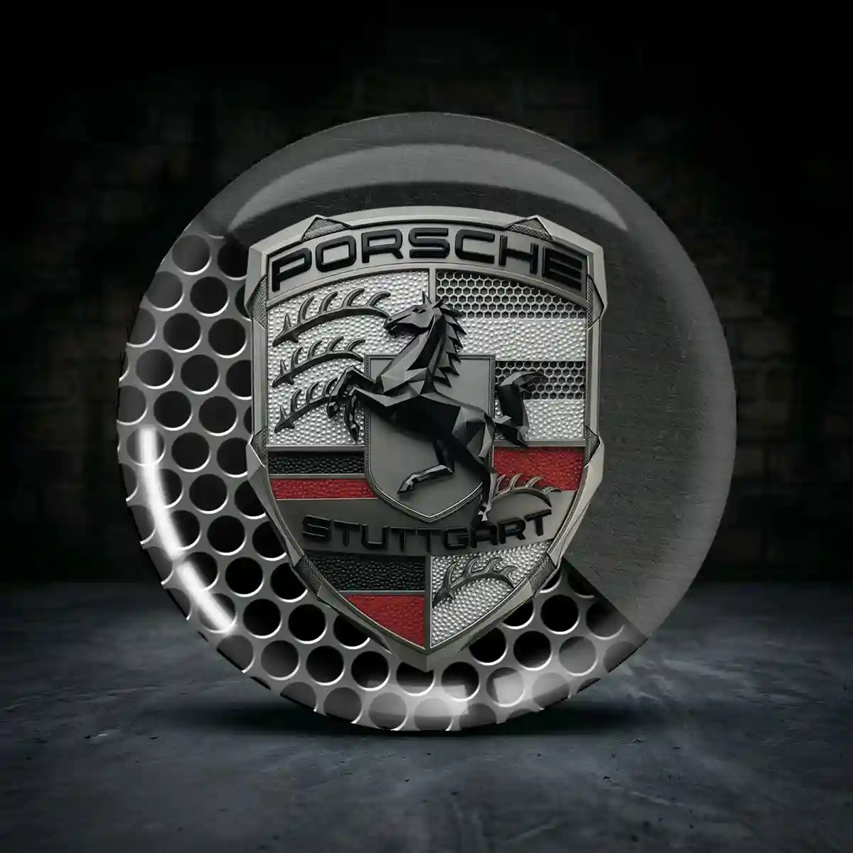Porsche Aufkleber Epoxidharz Luxus-Edition