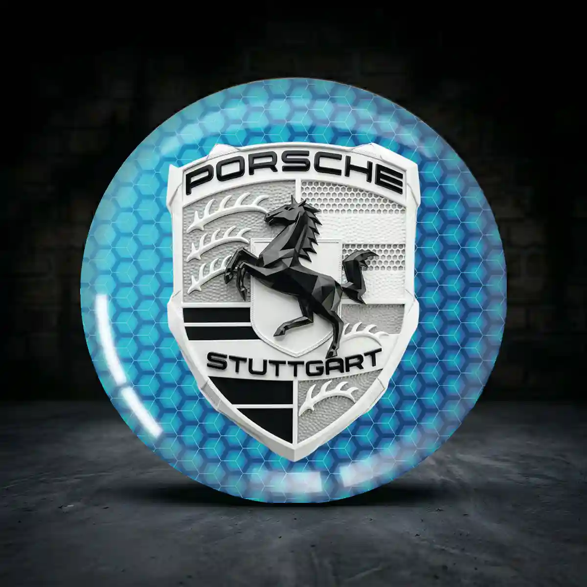Porsche Aufkleber Epoxidharz Sammleredition