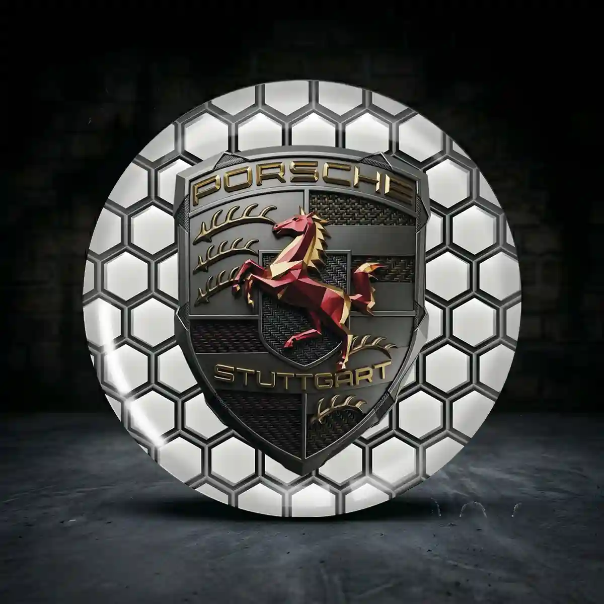 Porsche Aufkleber Felgenemblem Silikon Begrenzte Serie