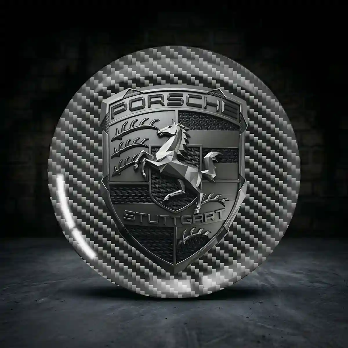 Porsche Aufkleber Felgenemblem Silikon Edles Design