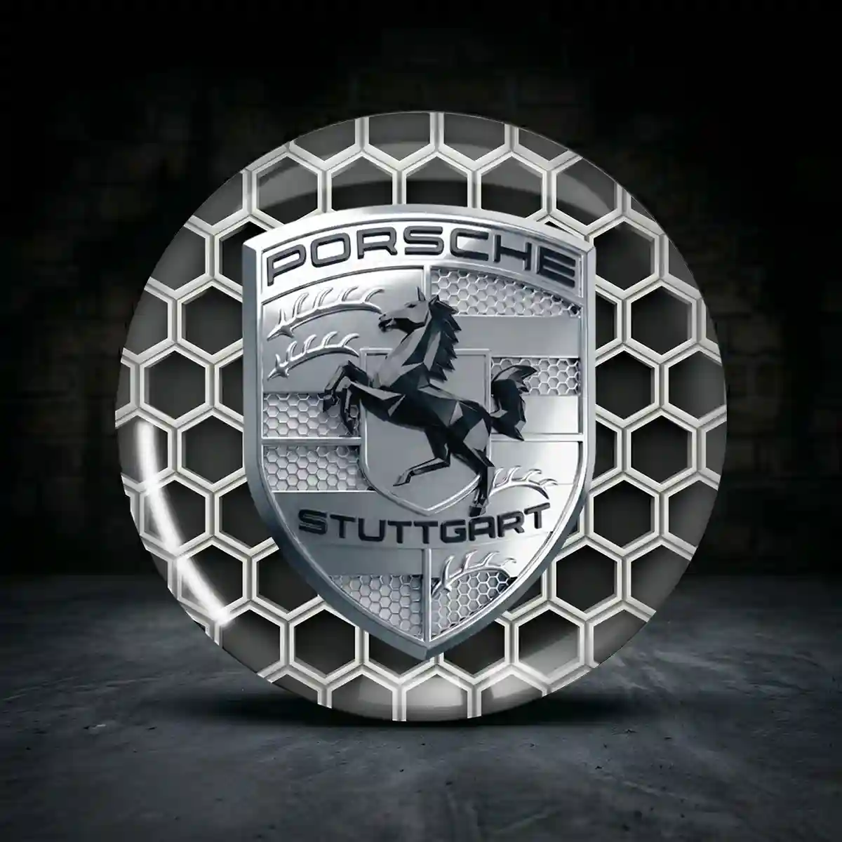 Porsche Aufkleber Felgenemblem Silikon Elegantes Design