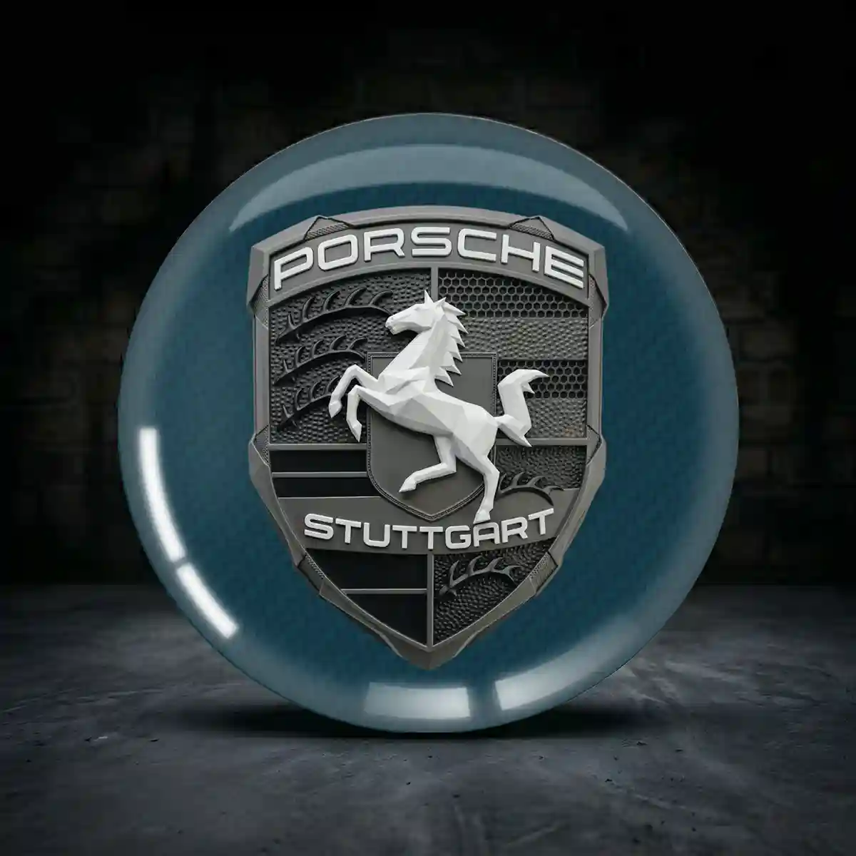 Porsche Aufkleber Felgenemblem Silikon Exklusivauflage