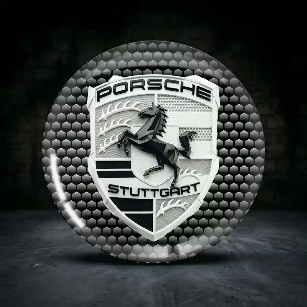 Porsche Aufkleber Felgenemblem Silikon Interieurdesign