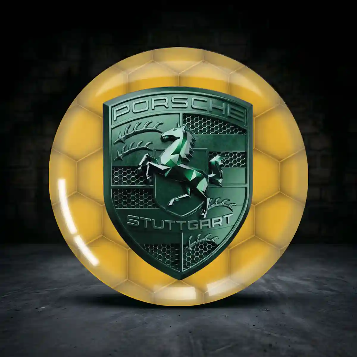 Porsche Aufkleber Felgenemblem Silikon Limitierte Auflage
