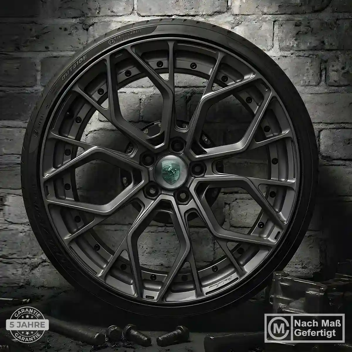 Porsche Aufkleber Felgenemblem Silikon Luxus-Edition