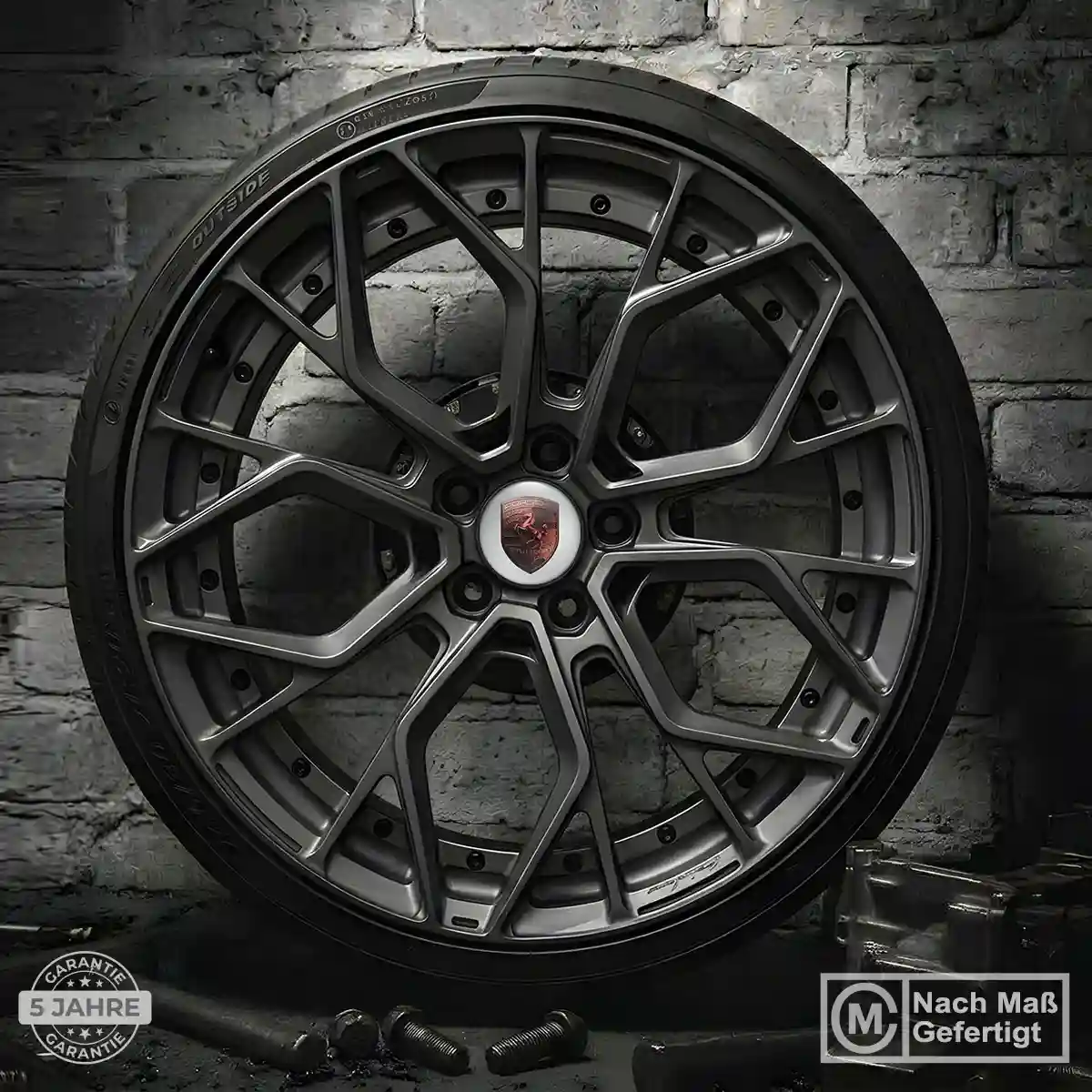 Porsche Aufkleber Felgenemblem Silikon Markenedition
