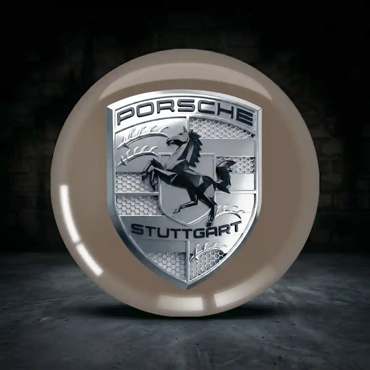 Porsche Aufkleber Felgenemblem Silikon Premium-Edition