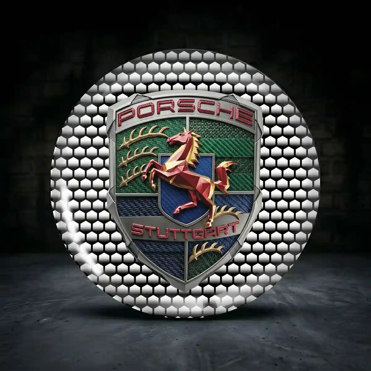 Porsche Aufkleber Felgenemblem Silikon Sammleredition