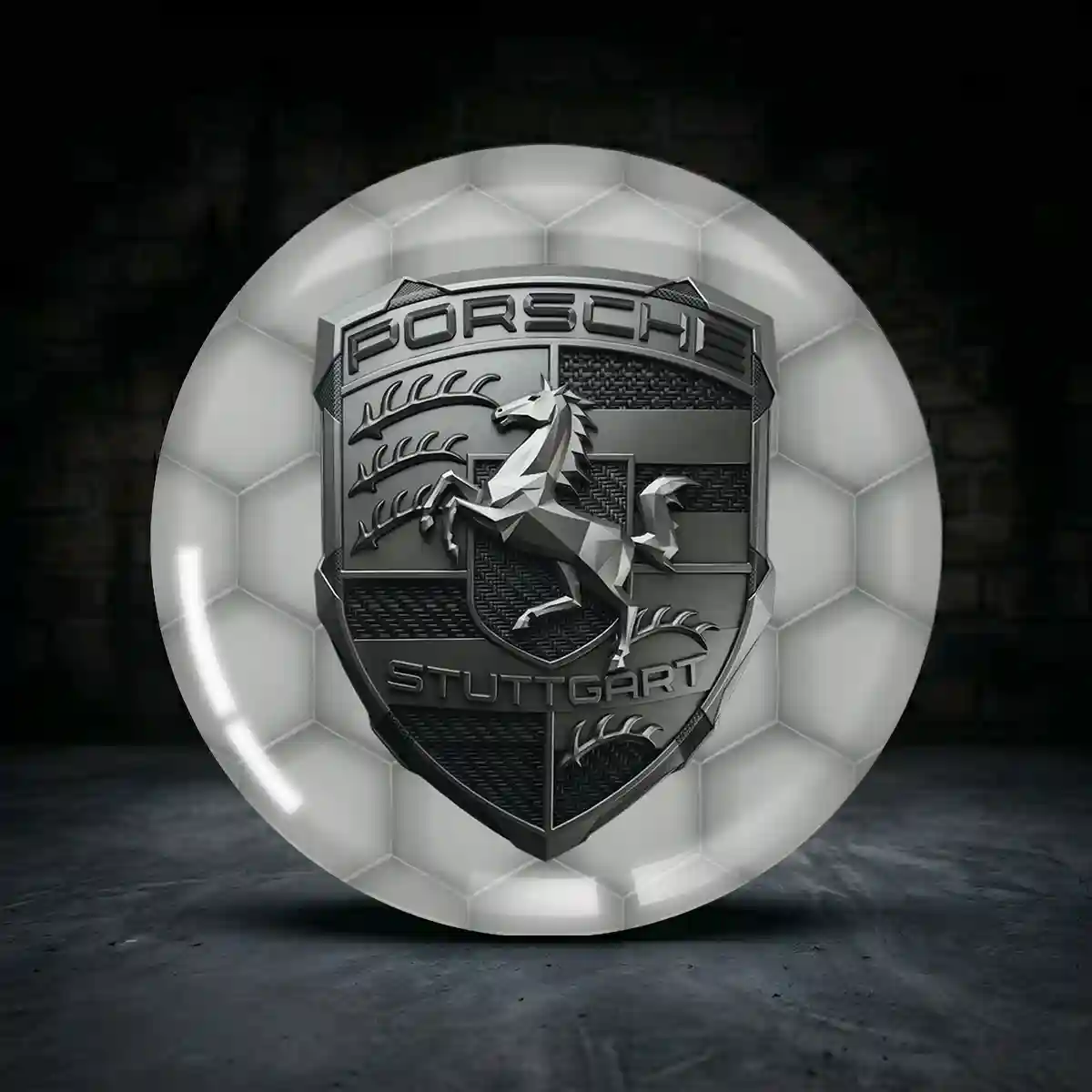 Porsche Aufkleber Felgenemblem Silikon Sonderauflage