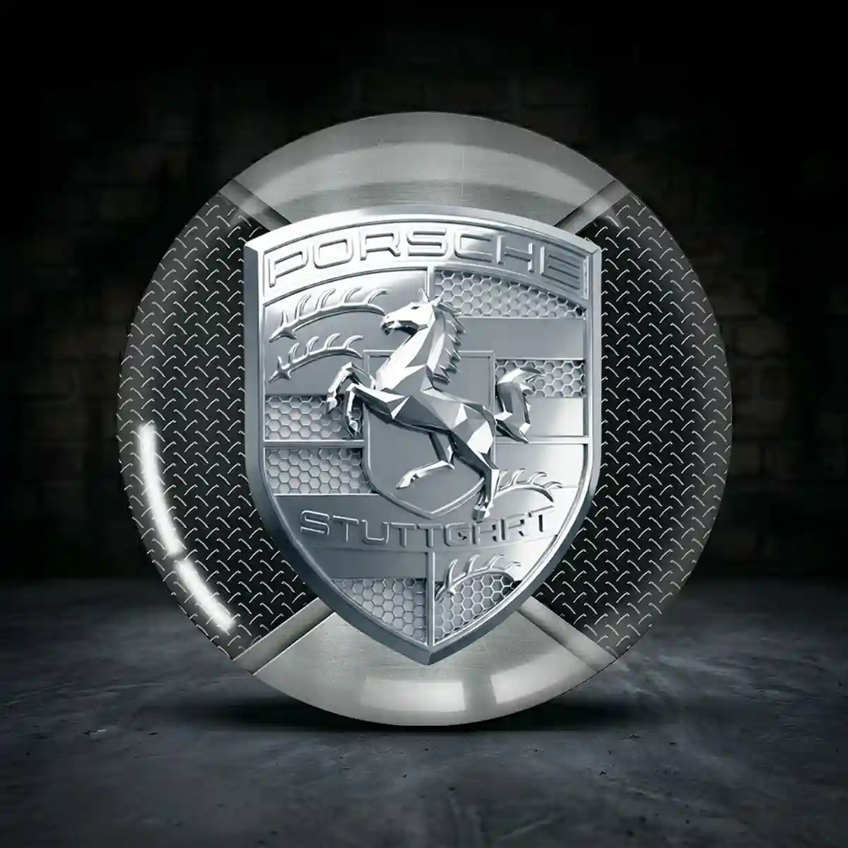 Porsche Aufkleber Felgenemblem Silikon Tuningfahrzeug