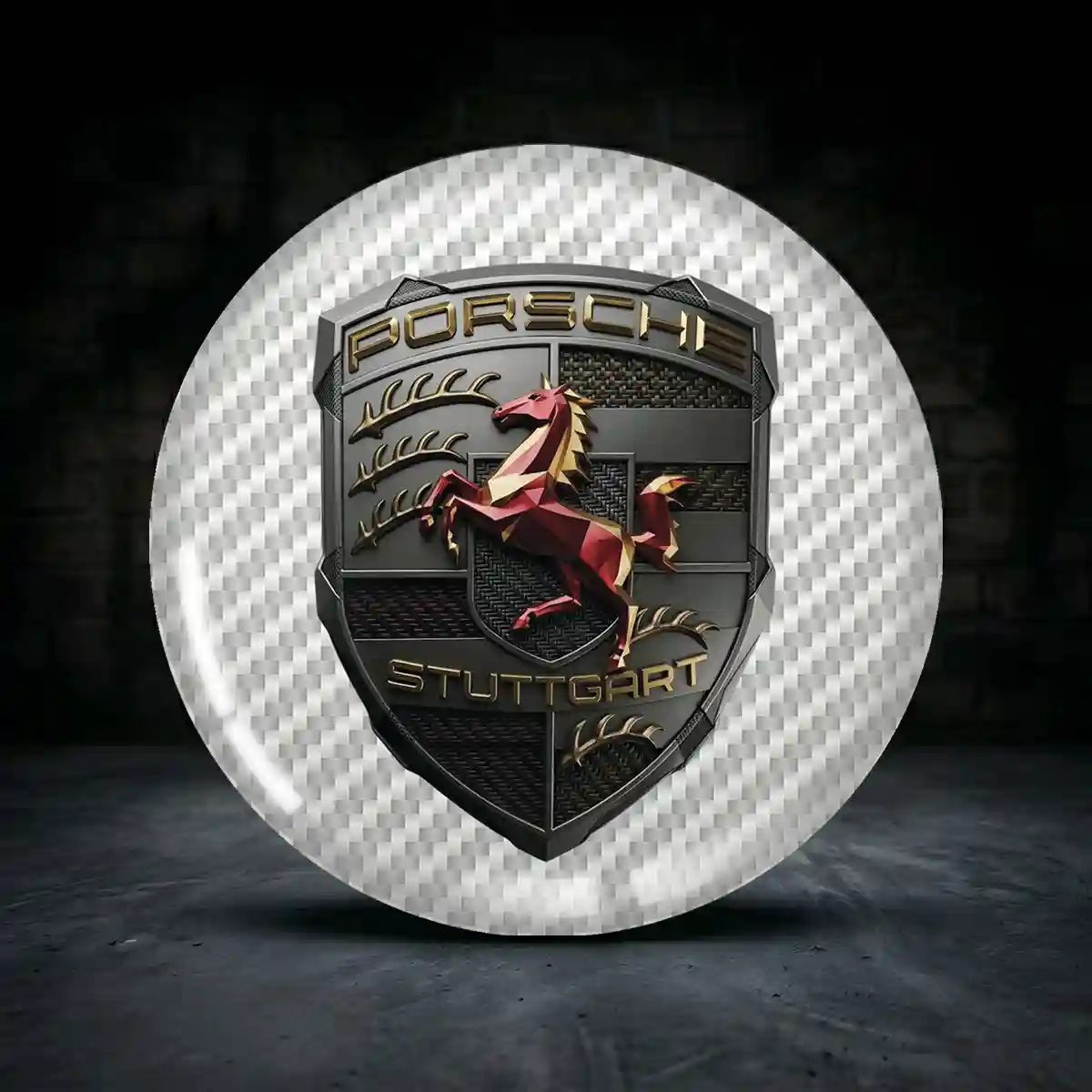 Porsche Aufkleber Nabendeckel Exterieurdesign