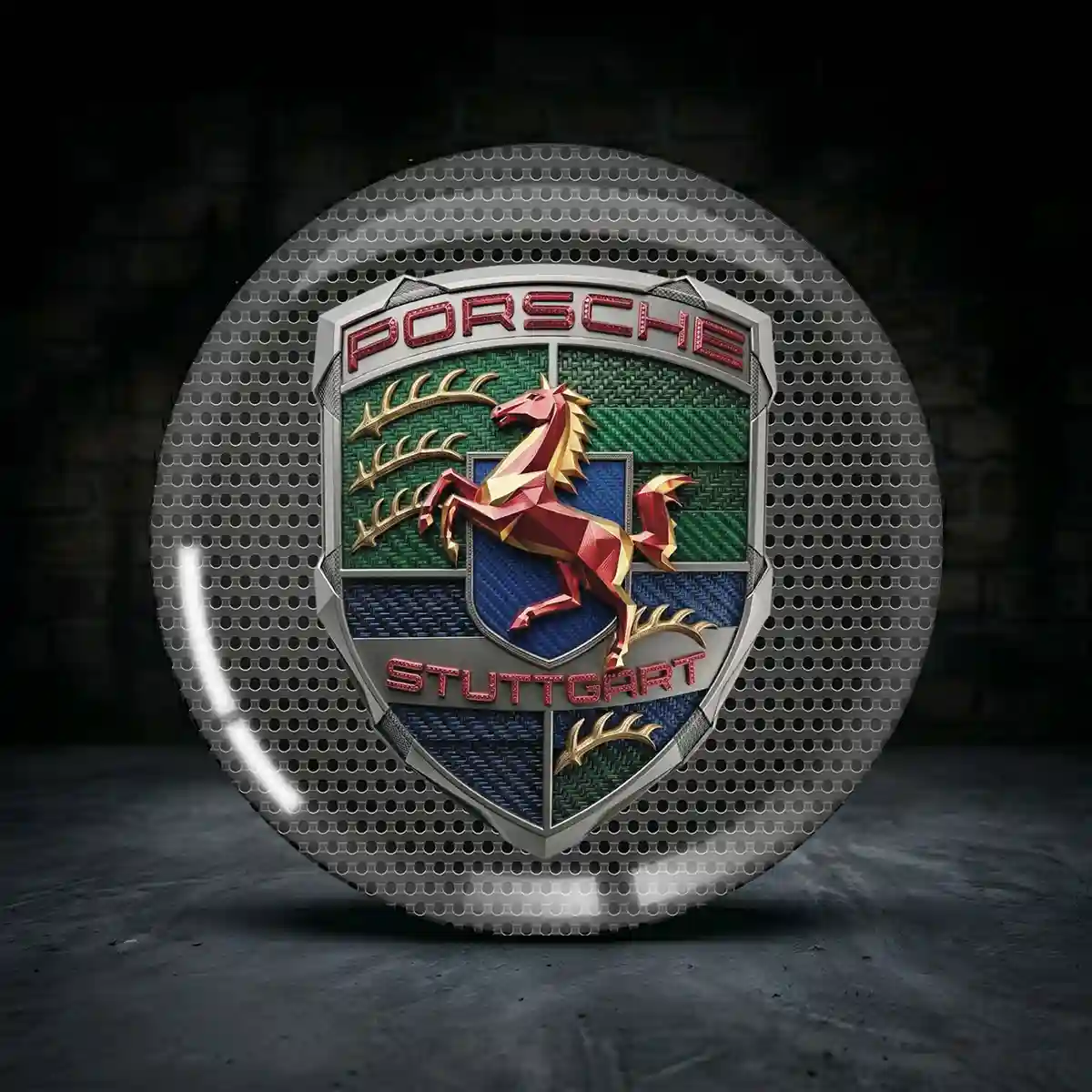 Porsche Aufkleber Nabendeckel Prestige-Edition