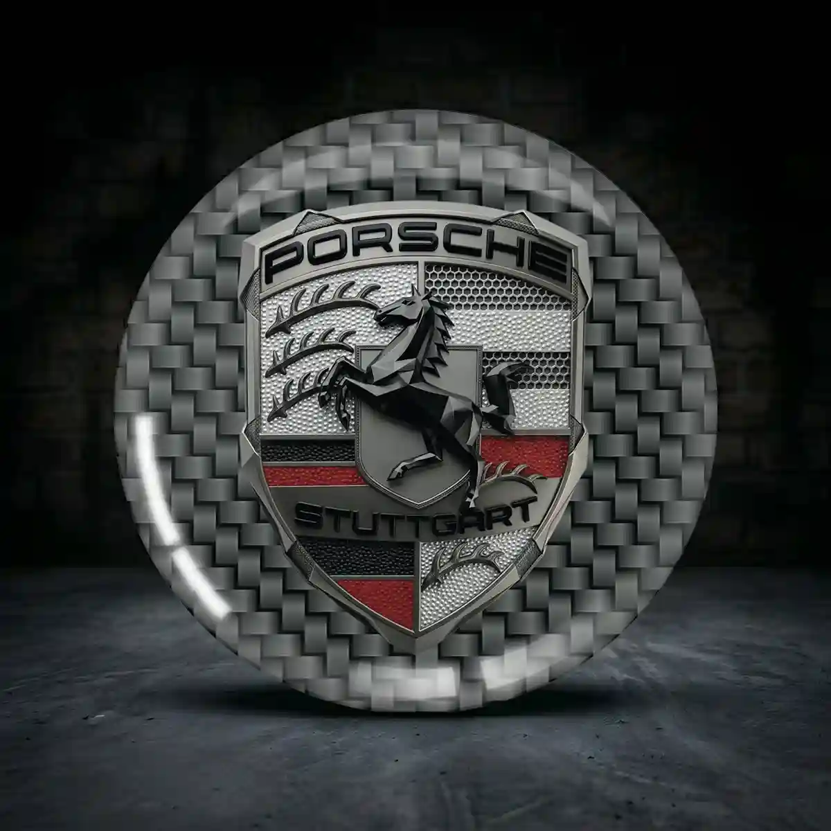 Porsche Aufkleber Radmitte Anspruchsvolles Design