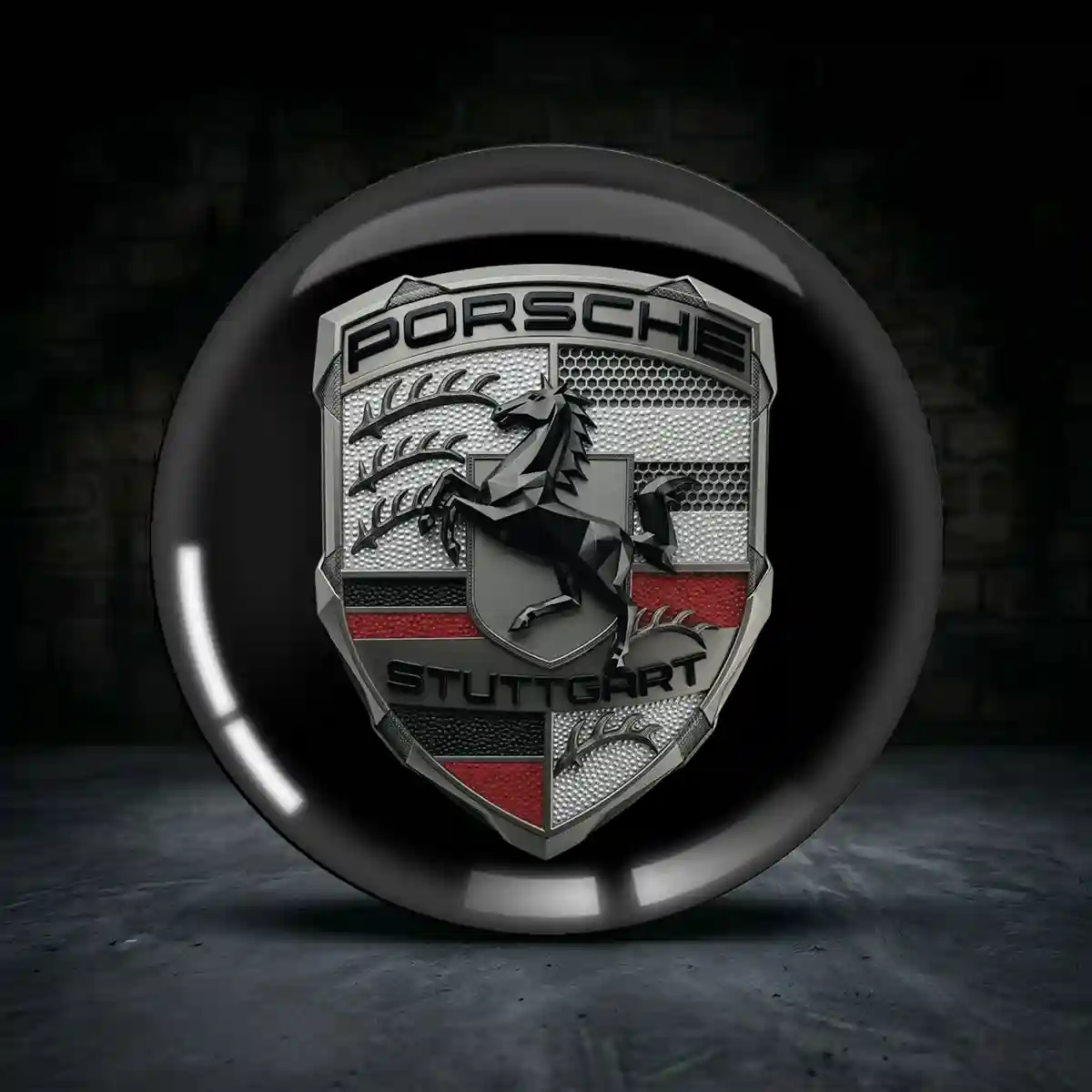Porsche Aufkleber Radmitte Exterieurdesign