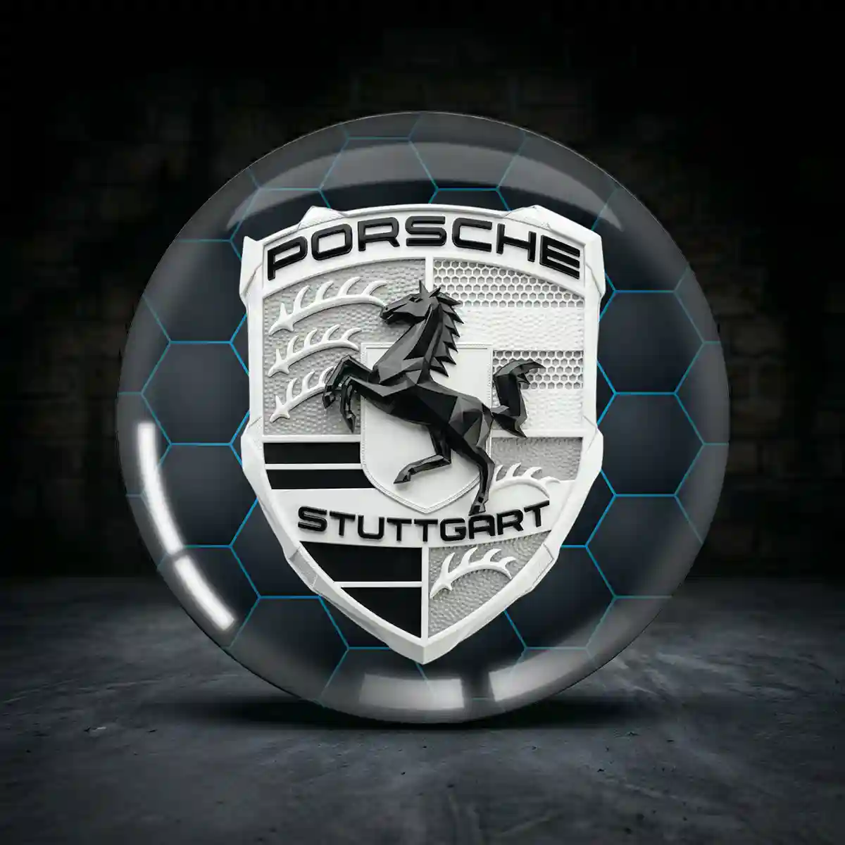 Porsche Aufkleber Silikon Embleme Edle Qualität