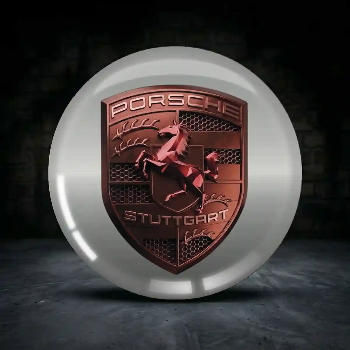 Porsche Aufkleber Silikon Embleme Hochwertiges Harz