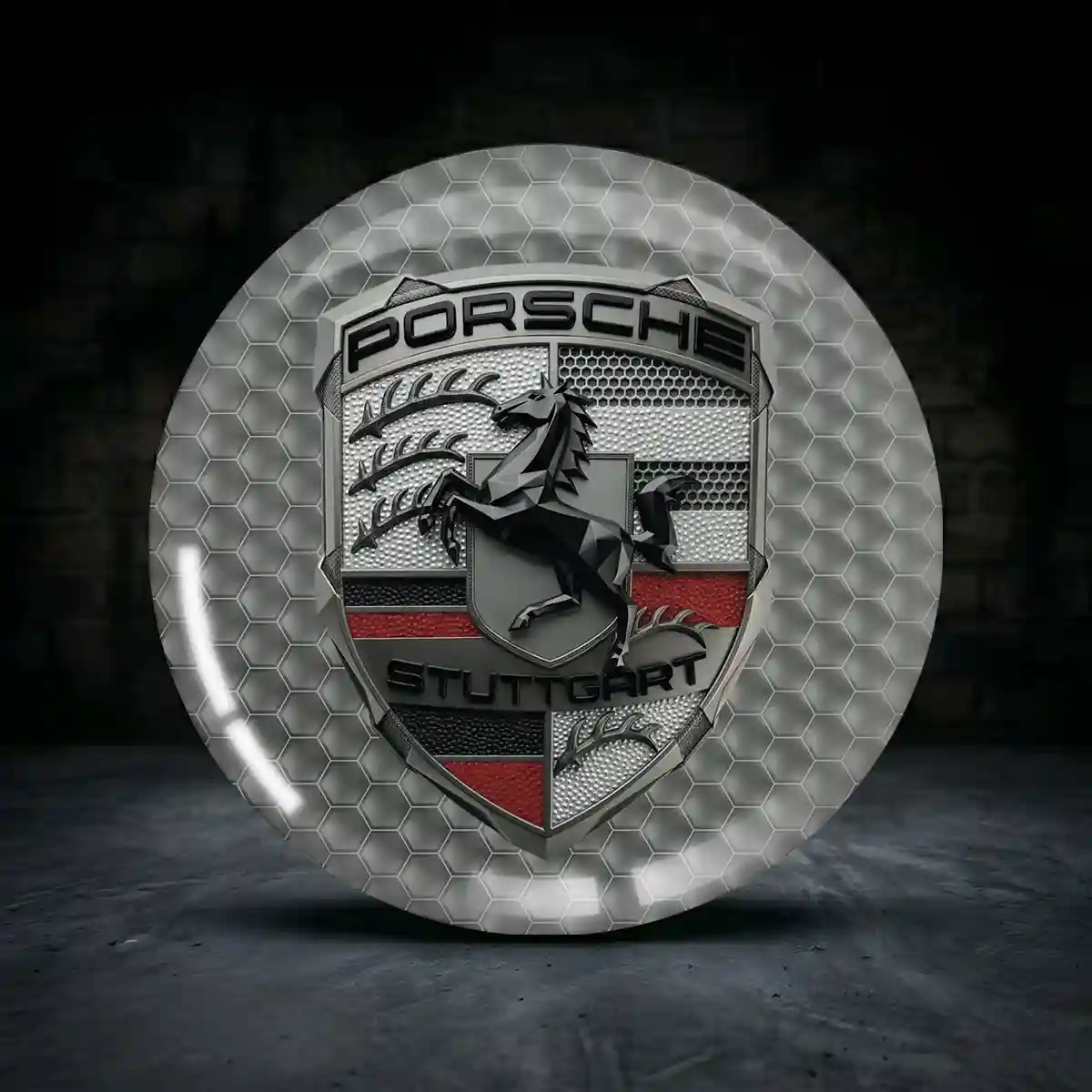 Porsche Aufkleber Silikon Embleme Premium-Edition