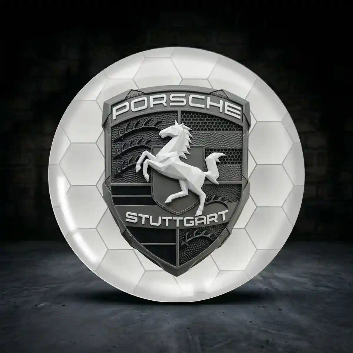 Porsche Aufkleber Silikon Embleme Tuningfahrzeug