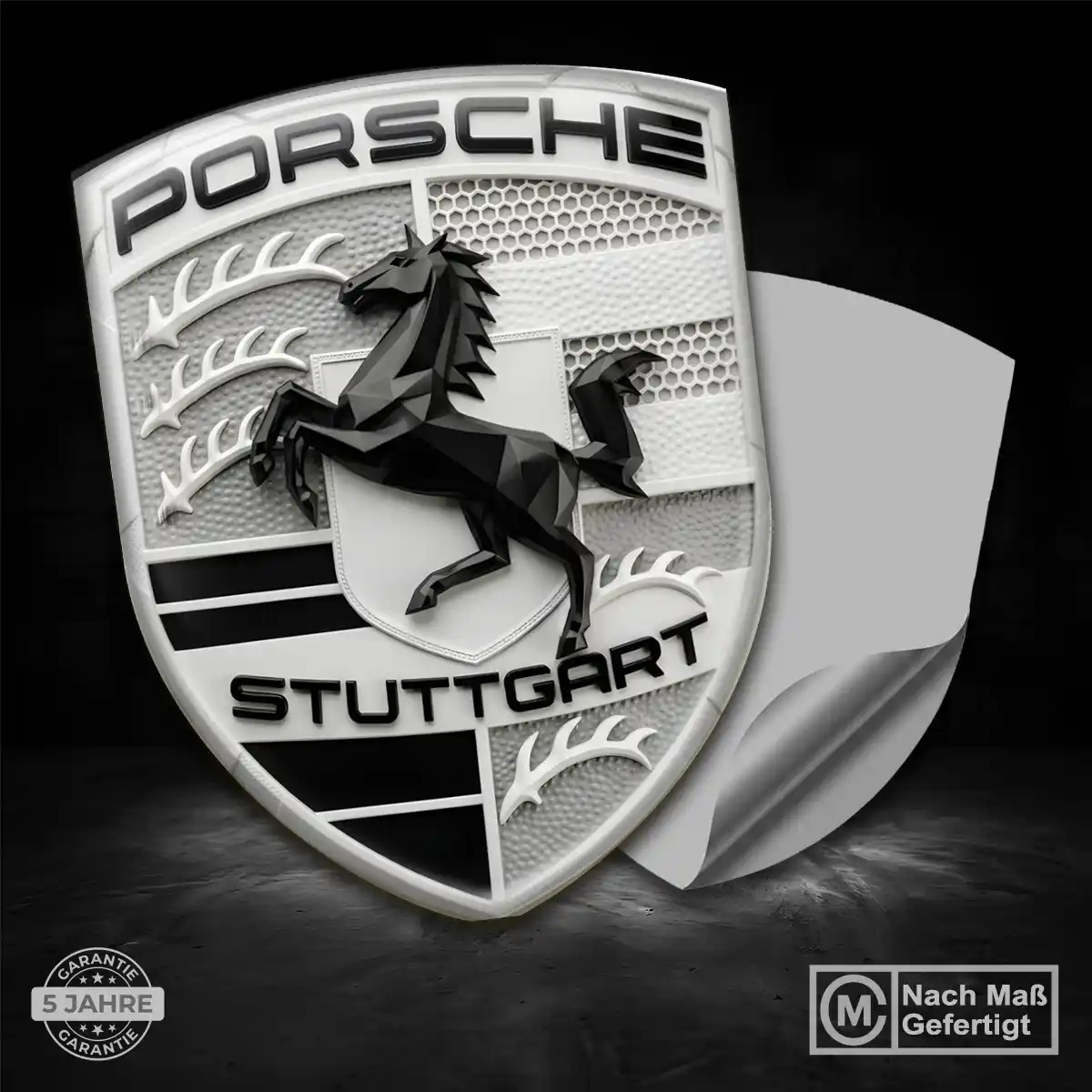 Porsche Aufkleber Wappen Emblem Stilvolles Design