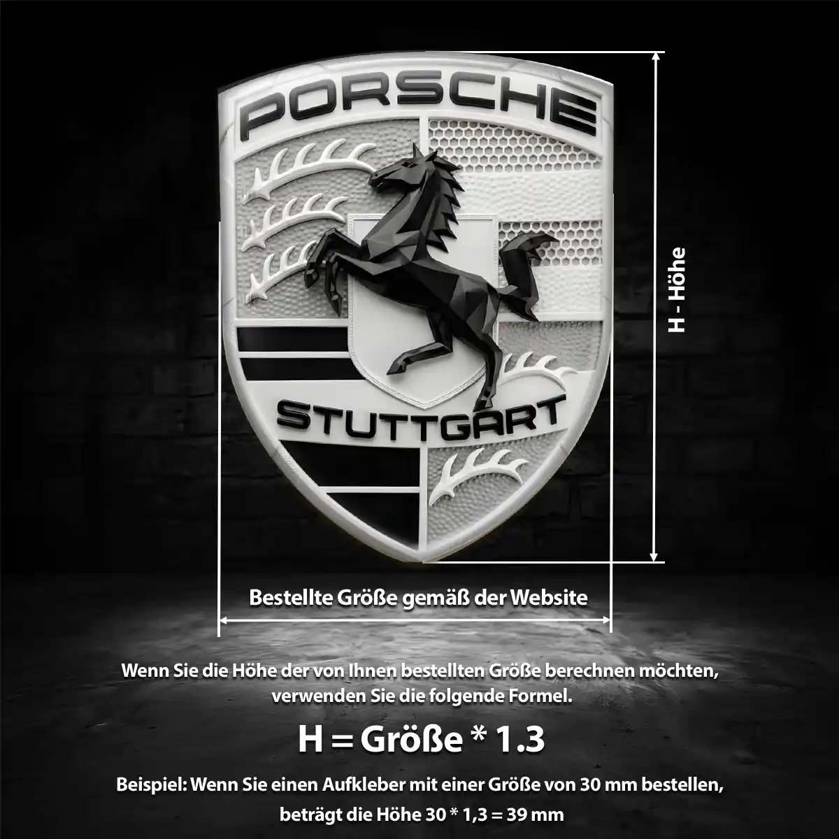 Porsche Aufkleber Wappen Emblem Stilvolles Design