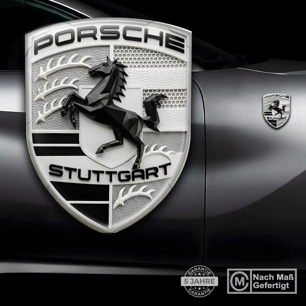Porsche Aufkleber Wappen Emblem Stilvolles Design