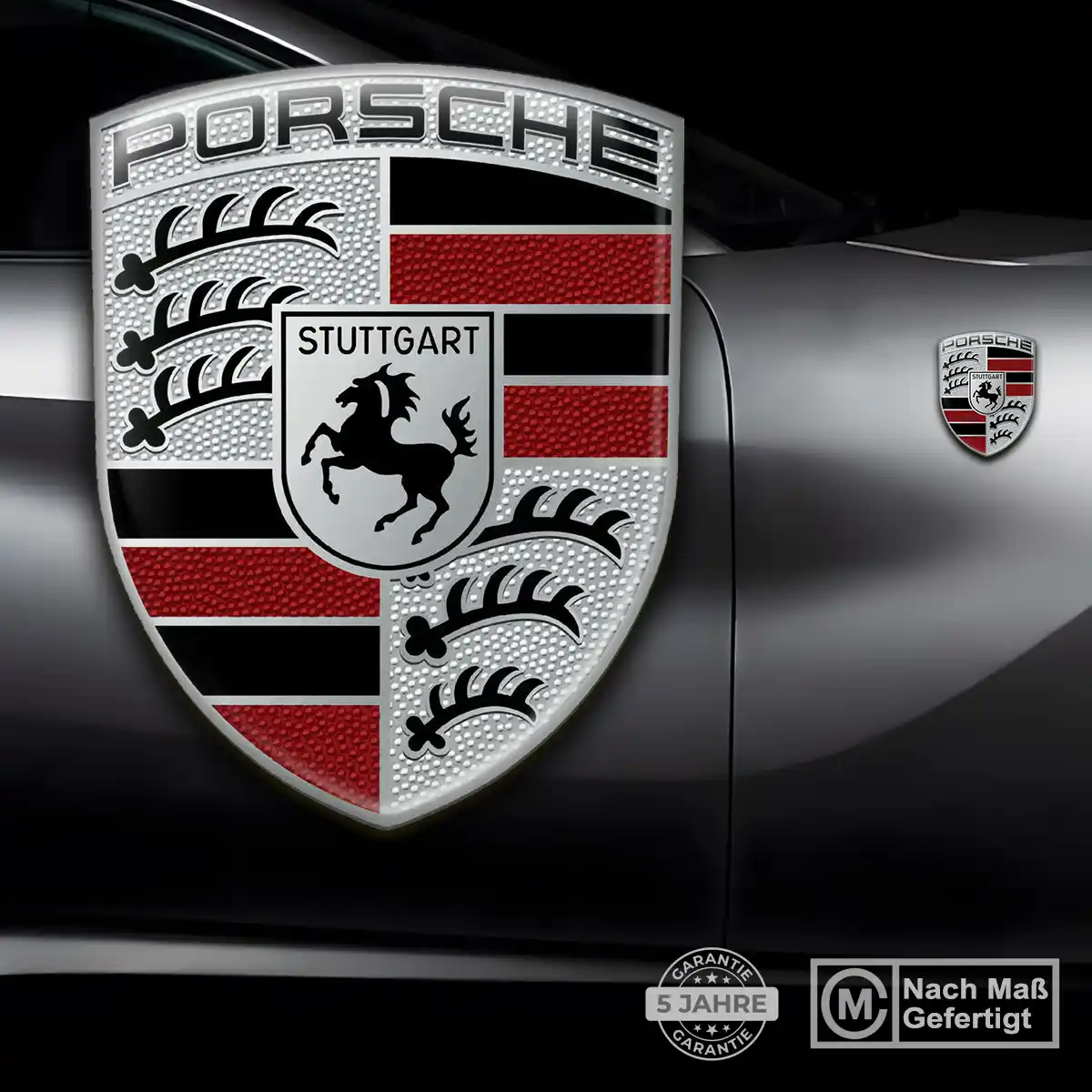 Porsche Emblem Aufkleber Auto Stilvolles Design